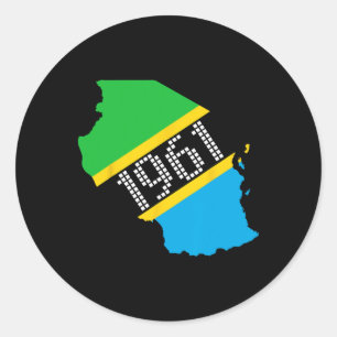 1961 Tanzania Flag Independence Day Classic Round Sticker