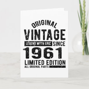 1961 Vintage Birthday Card