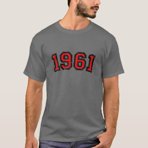 1961 (Vintage Black And Red) 60Th Birthday T-Shirt