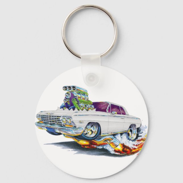 1962-63 Impala White Car Key Ring (Front)