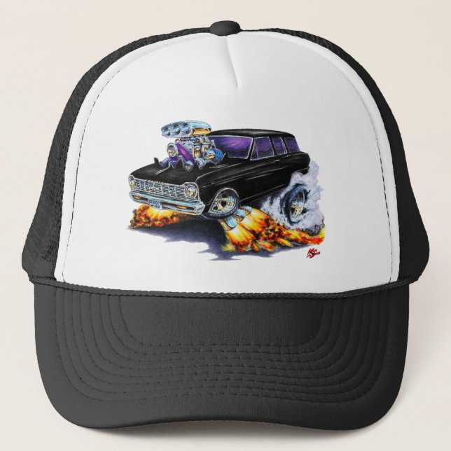 1962-65 Nova Black Wagon Trucker Hat (Front)
