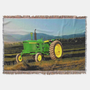 1962 Big Green Tractor Cosy Throw Blanket