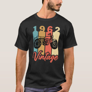1962 Birth Year Vintage Retro Motorcycle Birthday T-Shirt