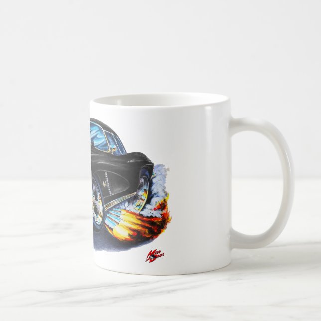 1962 Corvette Black Car Coffee Mug (Right)