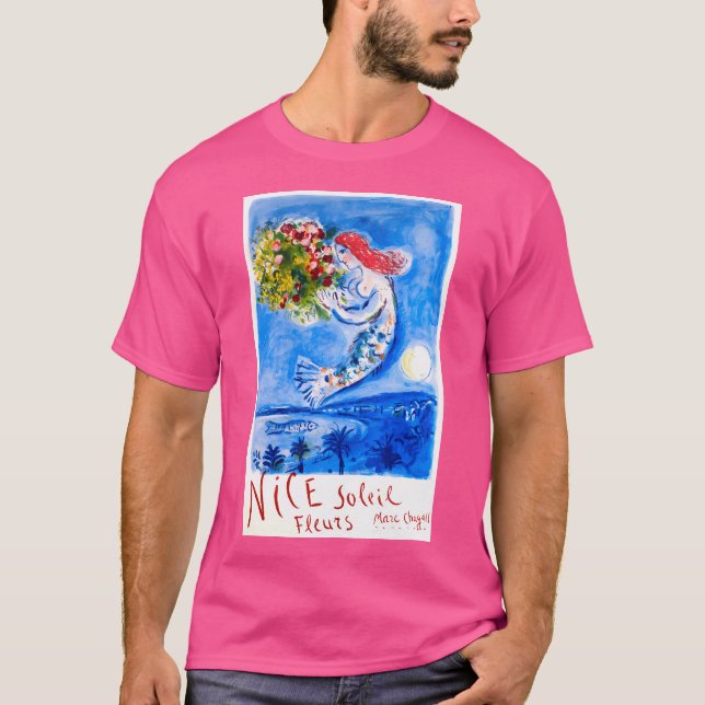 1962 Marc Chagall Nice Soleil Fleurs France Travel T-Shirt (Front)