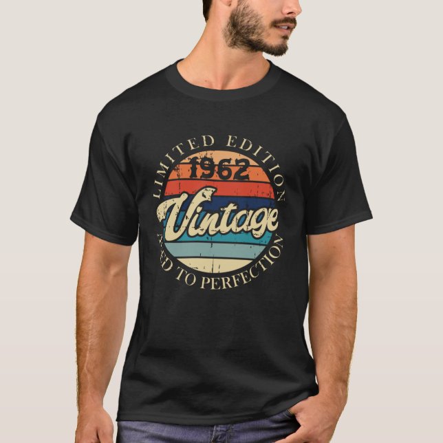 1962 Retro 60s and 70s Hippie Bday T-Shirt (Front)