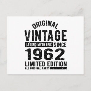 1962 Vintage Birthday Postcard