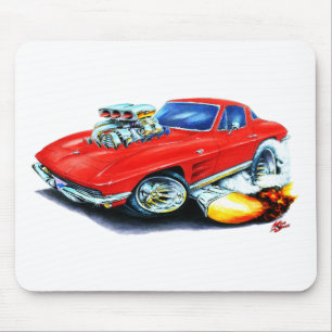 1963-64 Corvette Red Car Mouse Mat