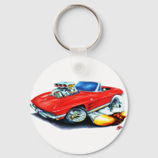 1963-64 Corvette Red Convertible Key Ring
