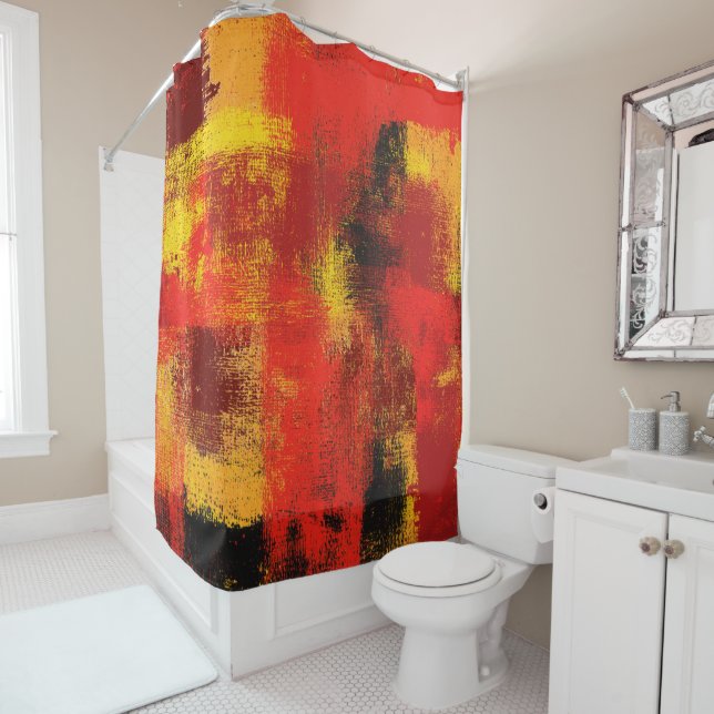 1963 Abstract Shower Curtain (In Situ)