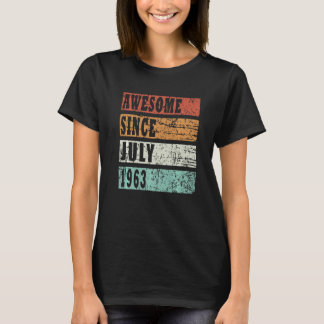 1963 Born In July Retro  Idea T-Shirt
