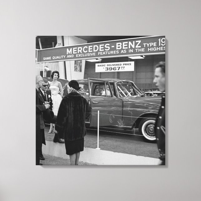 1963 Chicago Auto Show Mercedes-Benz automobile Canvas Print (Front)