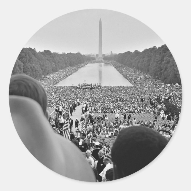 1963 Civil Rights March on Washington D.C. Classic Round Sticker (Front)