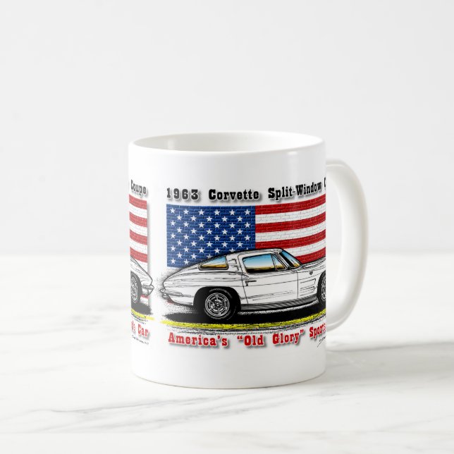 1963 Corvette Coupe Coffee Mug (Front Right)