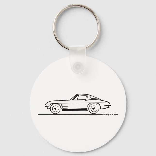 1963 Corvette Sting Ray Split Window Coupe Key Ring (Front)