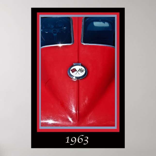 1963 Corvette Sting Ray Split Window Poster (Front)