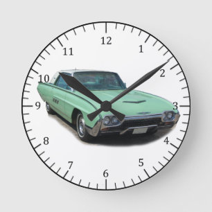 1963 green classic car clock