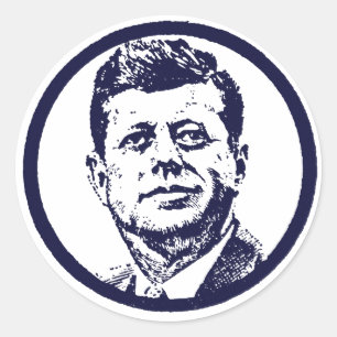 1963 JFK CLASSIC ROUND STICKER