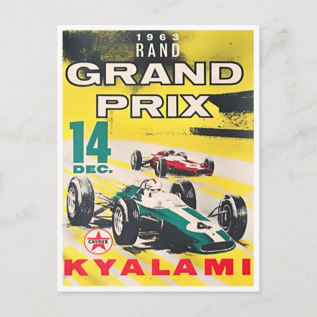 1963 Kyalami Grand Prix racing Postcard (Front)