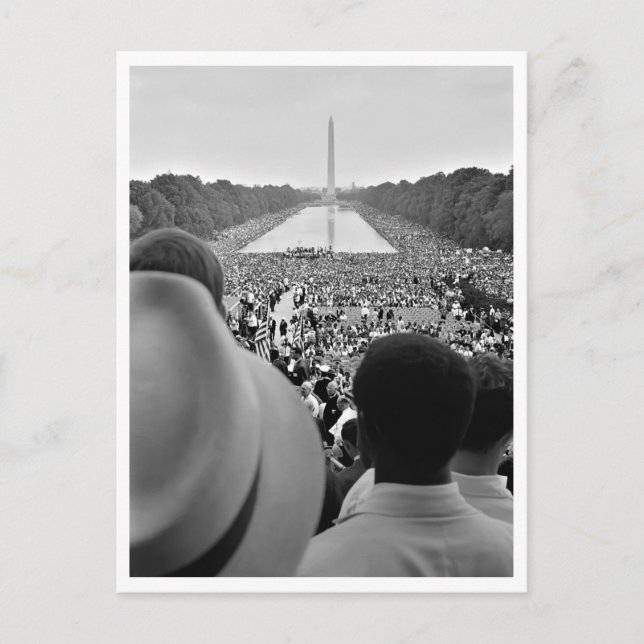 1963 March on Washington Reflecting Pool Restored  Postcard (Front)