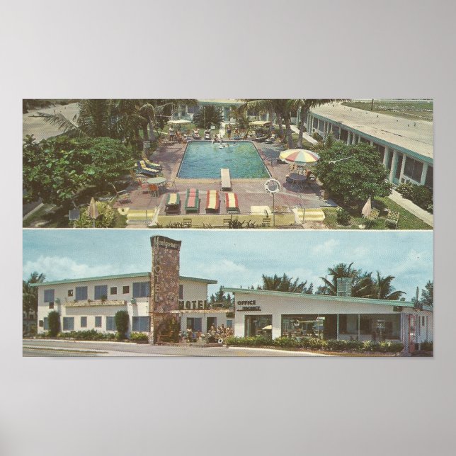 1963 Montgomery Motel ~ Miami Beach, FL Poster (Front)