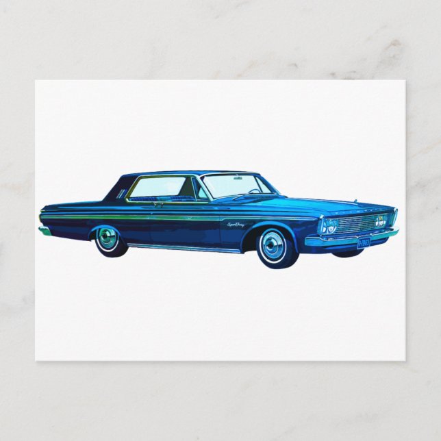 1963 Plymouth Sport Fury Postcard (Front)