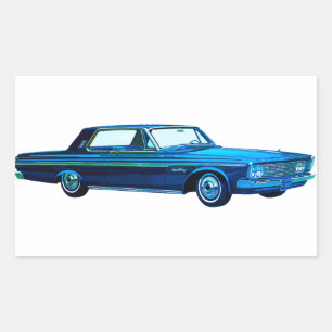 1963 Plymouth Sport Fury Rectangular Sticker