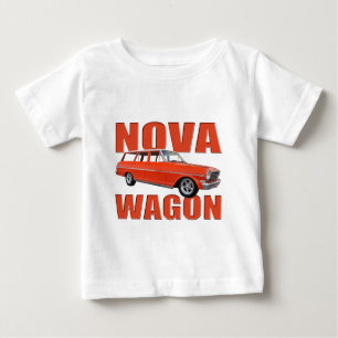 1963 red chevy II nova wagon longroof Baby T-Shirt