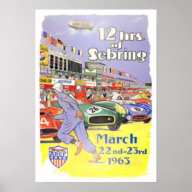 1963 Sebring 12h Grand Prix Poster (Front)