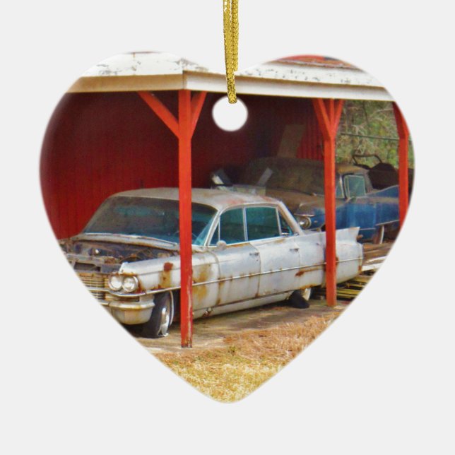 1963 Silver Sadan deville Ceramic Tree Decoration (Front)