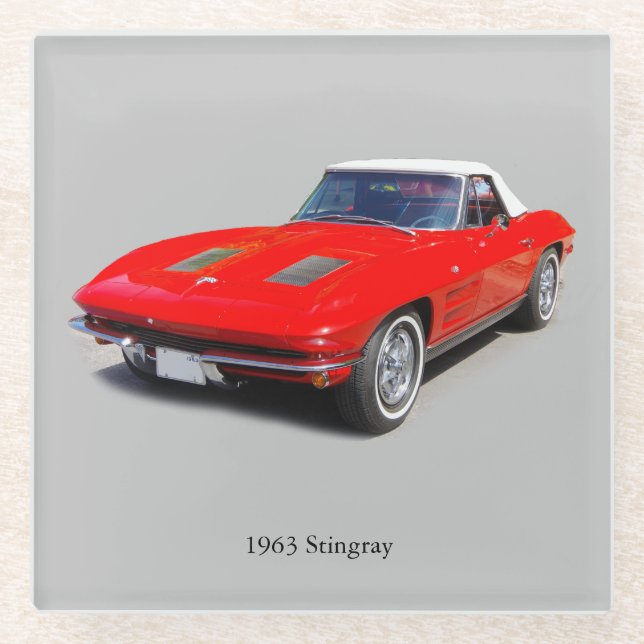 1963 Stingray glass coaster (Front)