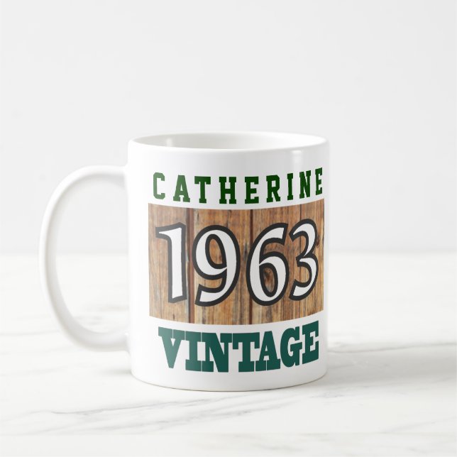1963 Year of Birth - Birthday Celebration Coffee Mug (Left)