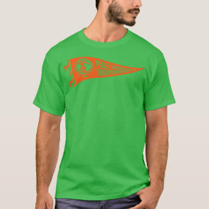 196465 New York Worlds Fair Peace Pennant Orange T-Shirt