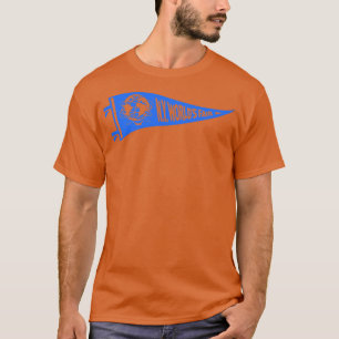 196465 New York Worlds Fair Pennant Blue T-Shirt