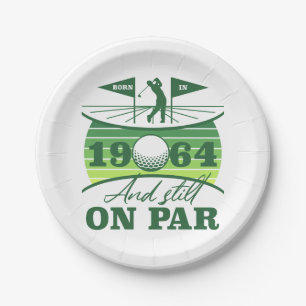 1964 60th Birthday Golf Humour Paper Plate