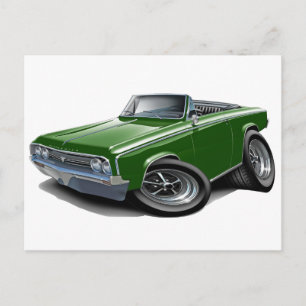 1964-65 Cutlass Green Convertible Postcard