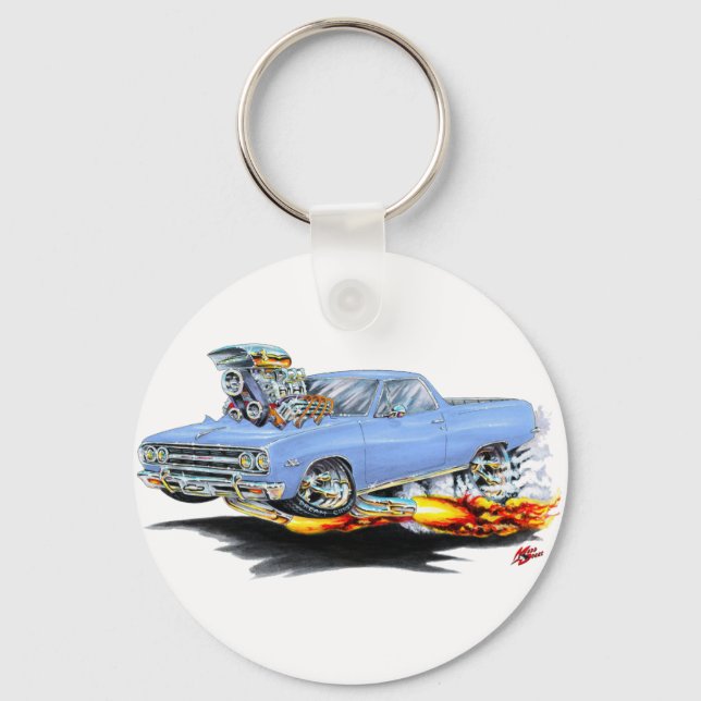 1964-65 El Camino Lt Blue Truck Key Ring (Front)
