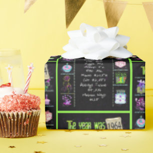 1964 Birthday Year Trivia Wrapping Paper