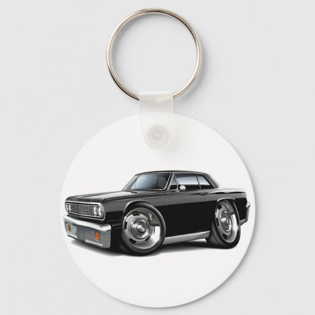 1964 Chevelle Black Car Key Ring (Front)