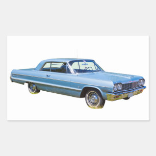 1964 Chevrolet Impala Antique Car Rectangular Sticker