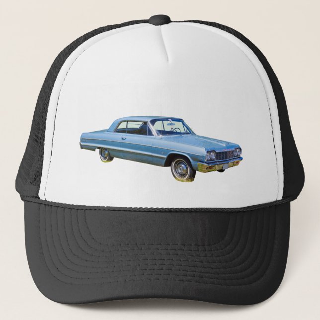 1964 Chevrolet Impala Antique Car Trucker Hat (Front)
