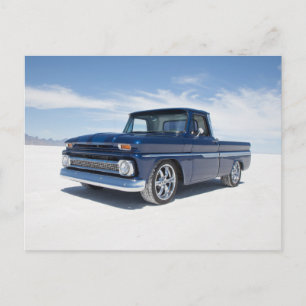 1964 chevy c10 "hot rod" "street rod" pickup truck postcard