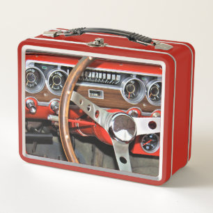 1964 Classic Car Dashboard Metal Lunch Box