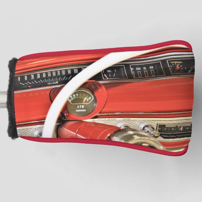 1964 Classic Sports Car Dashboard Golf Head Cover (Front)