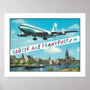 1964 FRANKFURT GERMANY POSTCARD PHOTO POSTER