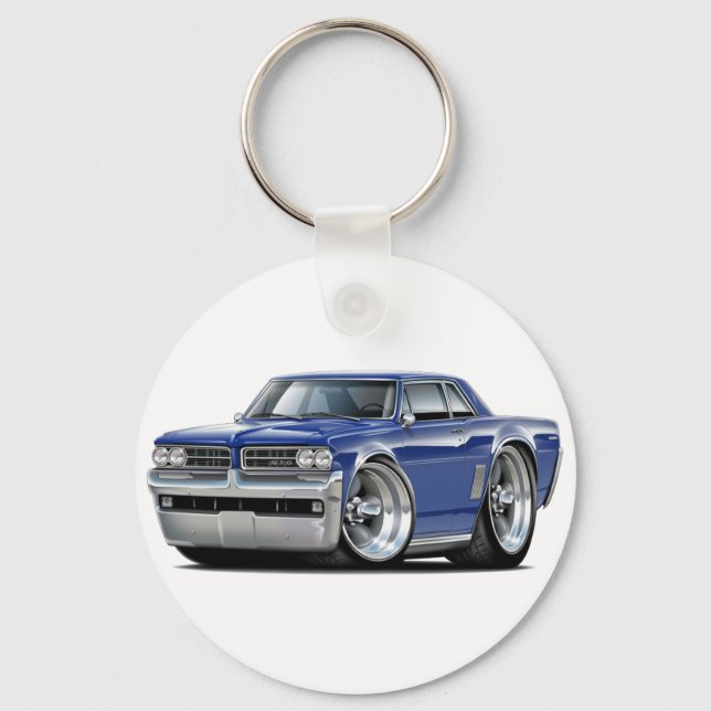 1964 GTO Dk Blue Car Key Ring (Front)