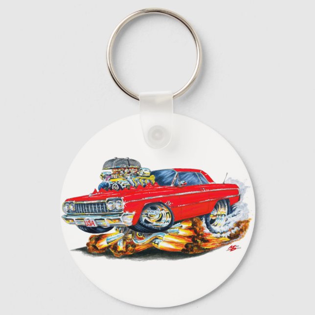 1964 Impala Red Car Key Ring (Front)