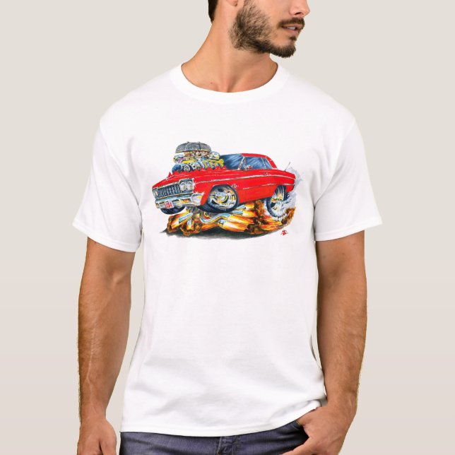 1964 Impala Red Car T-Shirt (Front)