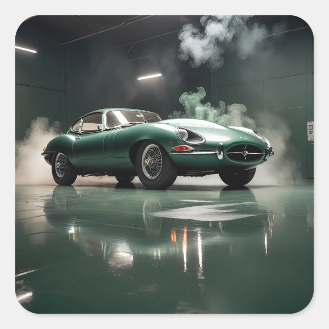 1964 Jaguar XKE Square Sticker (Front)