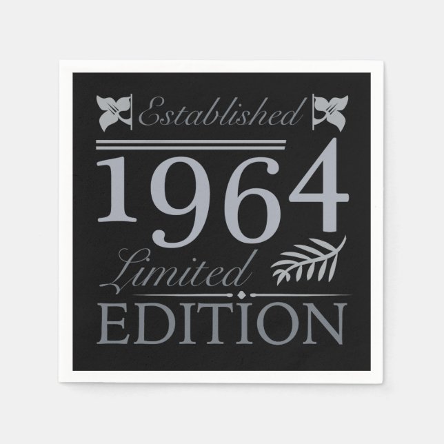 1964 Limited Edition 60 Years Old Napkin (Front)